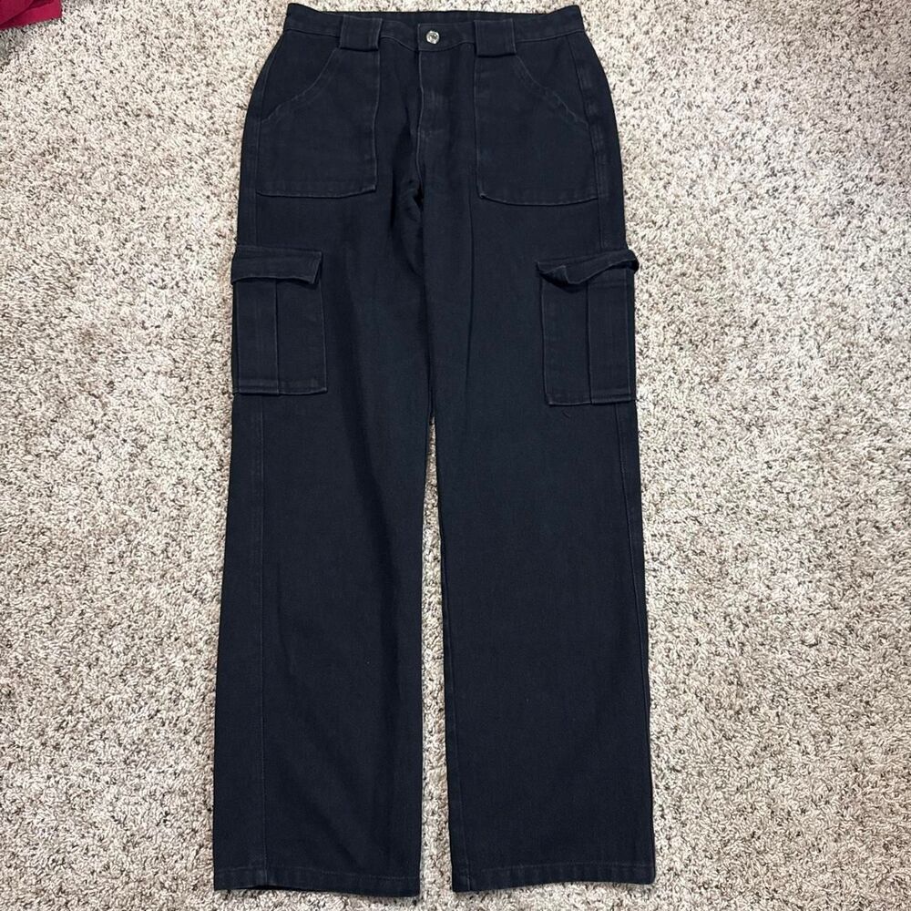 White-fox-boutique Women's Black and Grey Trousers